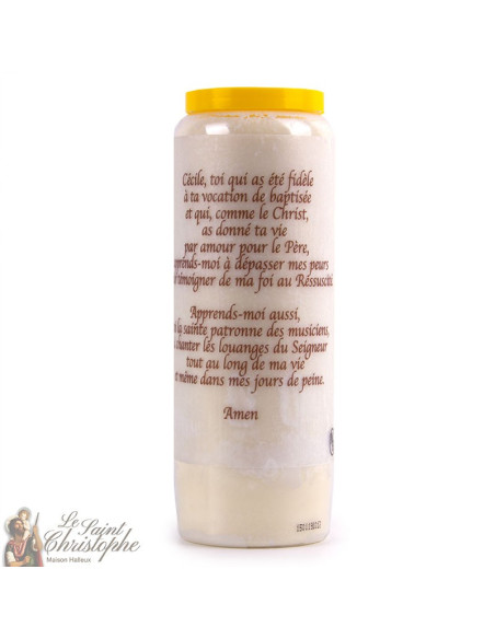 Novena candle to Saint Cecilia - box of 20 pieces