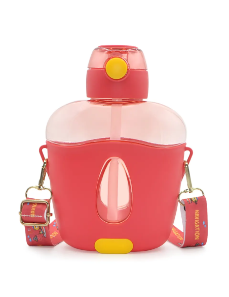 Bottiglia di plastica ermetica per bambini con adesivi - 900ml