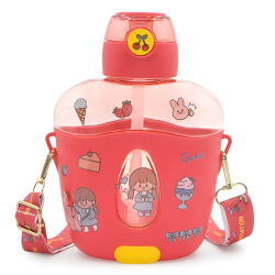 Bottiglia di plastica ermetica per bambini con adesivi - 900ml