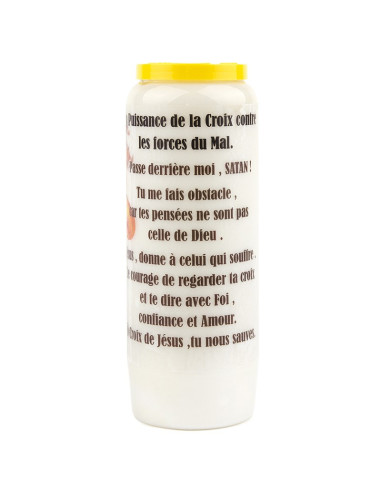 Novena candle power of the cross against the forces of evil