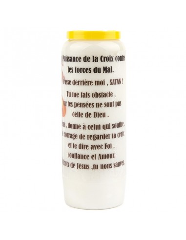 Vela de novena poder de la cruz contra las fuerzas del mal