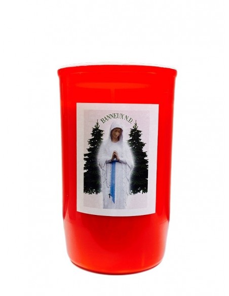 Kaars voor de Maagd van de Armen van Banneux brandt 2 en een halve dag