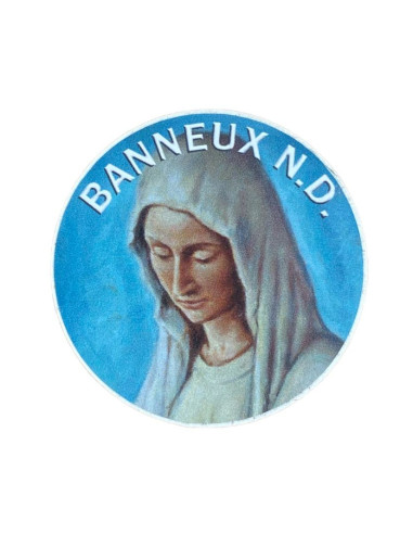 Sticker Vierge des Pauvres de Banneux N.D - Autocollant rond  5 cm