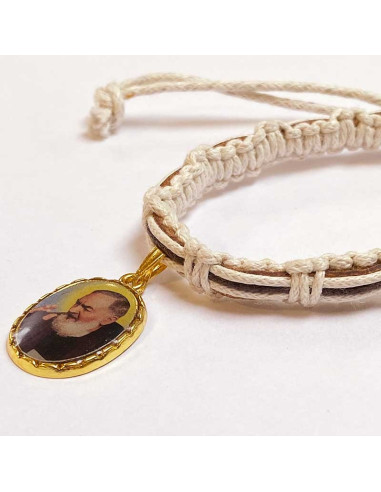 Handgefertigtes Padre Pio Armband