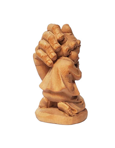 Wooden hand with child - 7 cm