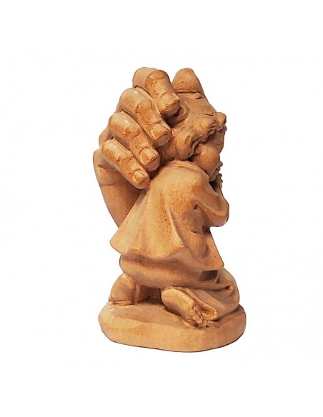Main en bois avec enfant - 7 cm