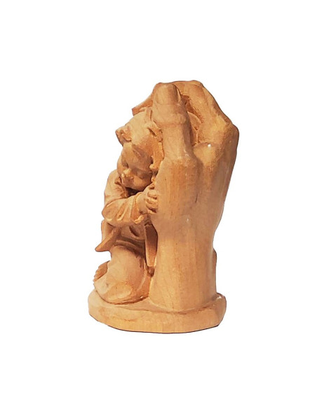 Holzhand mit Kind - 7 cm