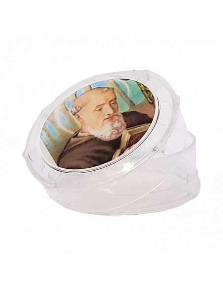 Transparent pyxis - Saint Benedict