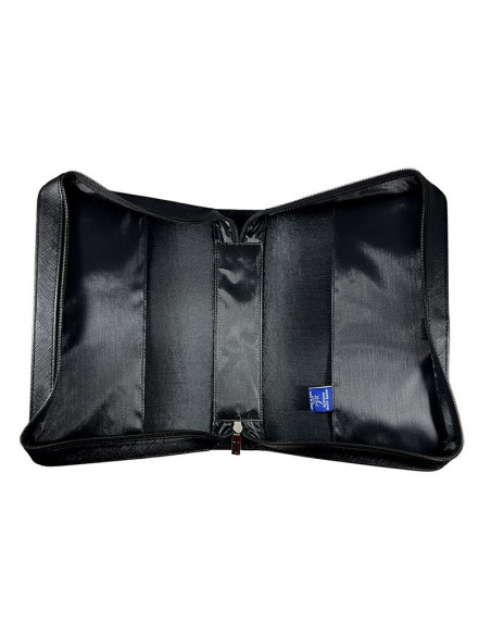 Housse pour Bible noire en similicuir texturé - Grand format