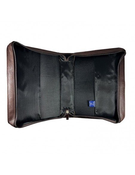 Brown textured leatherette Bible case - Large format