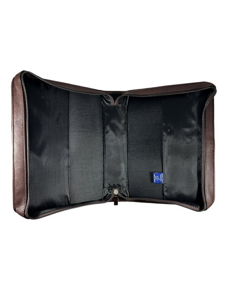 Hülle für Bibel aus braunem strukturiertem Kunstleder - Großformat