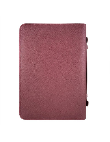 Bible case in burgundy textured imitation leather - Large format