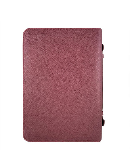Bible case in burgundy textured imitation leather - Large format