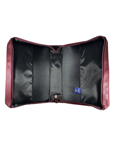 Bible case in burgundy textured imitation leather - Large format
