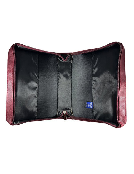 Bible case in burgundy textured imitation leather - Large format