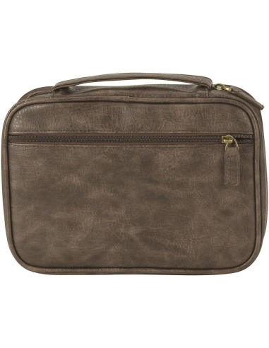 Custodia per Bibbia in similpelle marrone antico - Formato grande