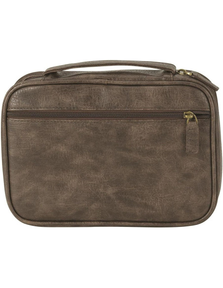 Antiek bruin kunstlederen bijbelhoes - Groot formaat