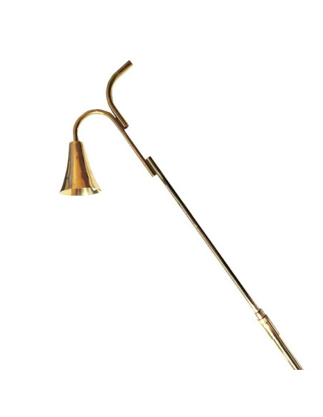 Éteignoir grand format d'église en cuivre – Manche extensible de 38 à 67 cm
