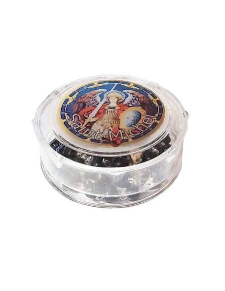 Rosario di San Michele - perline di legno nero