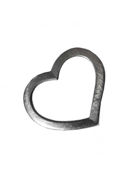 Large heart-shaped pendant in 925 sterling silver