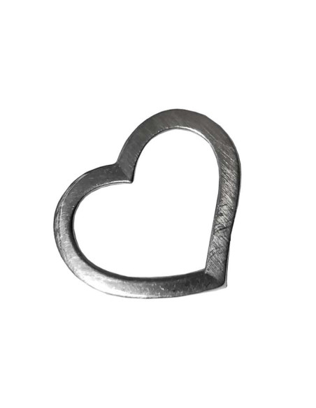 Pendentif grand coeur contour en argent 925