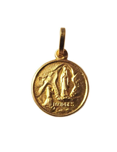 Verschijning van Lourdes-medaille - verguld