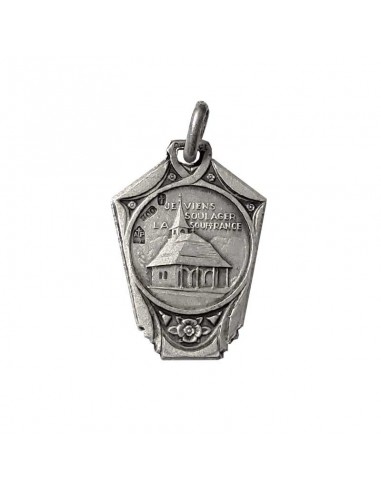 Medaglia Notre Dame de Banneux e Chapelle - metallo argentato