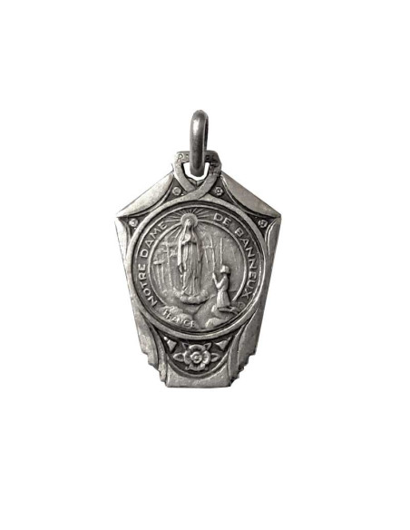 Medaglia Notre Dame de Banneux e Chapelle - metallo argentato