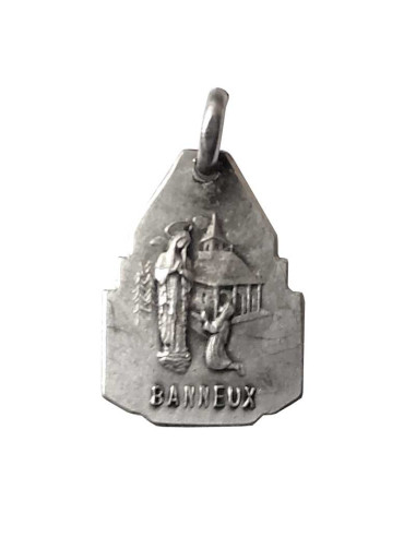 Notre Dame de Banneux medal - silver metal