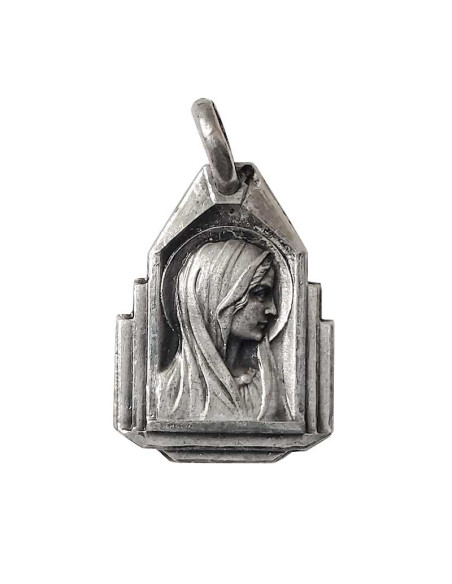 Médaille Notre Dame de Banneux - métal argenté