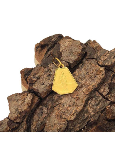 Medaille van de Maagd van het Arme en Heilig Hart van Jezus - verguld