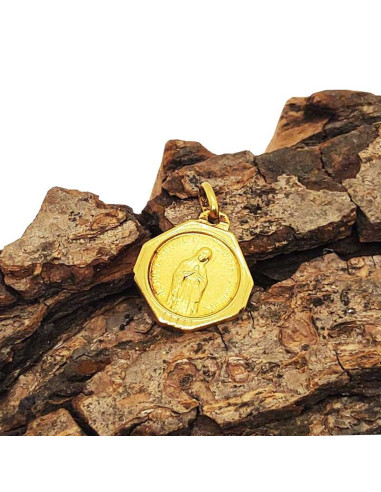 Medaille Notre-Dame de Banneux - verguld