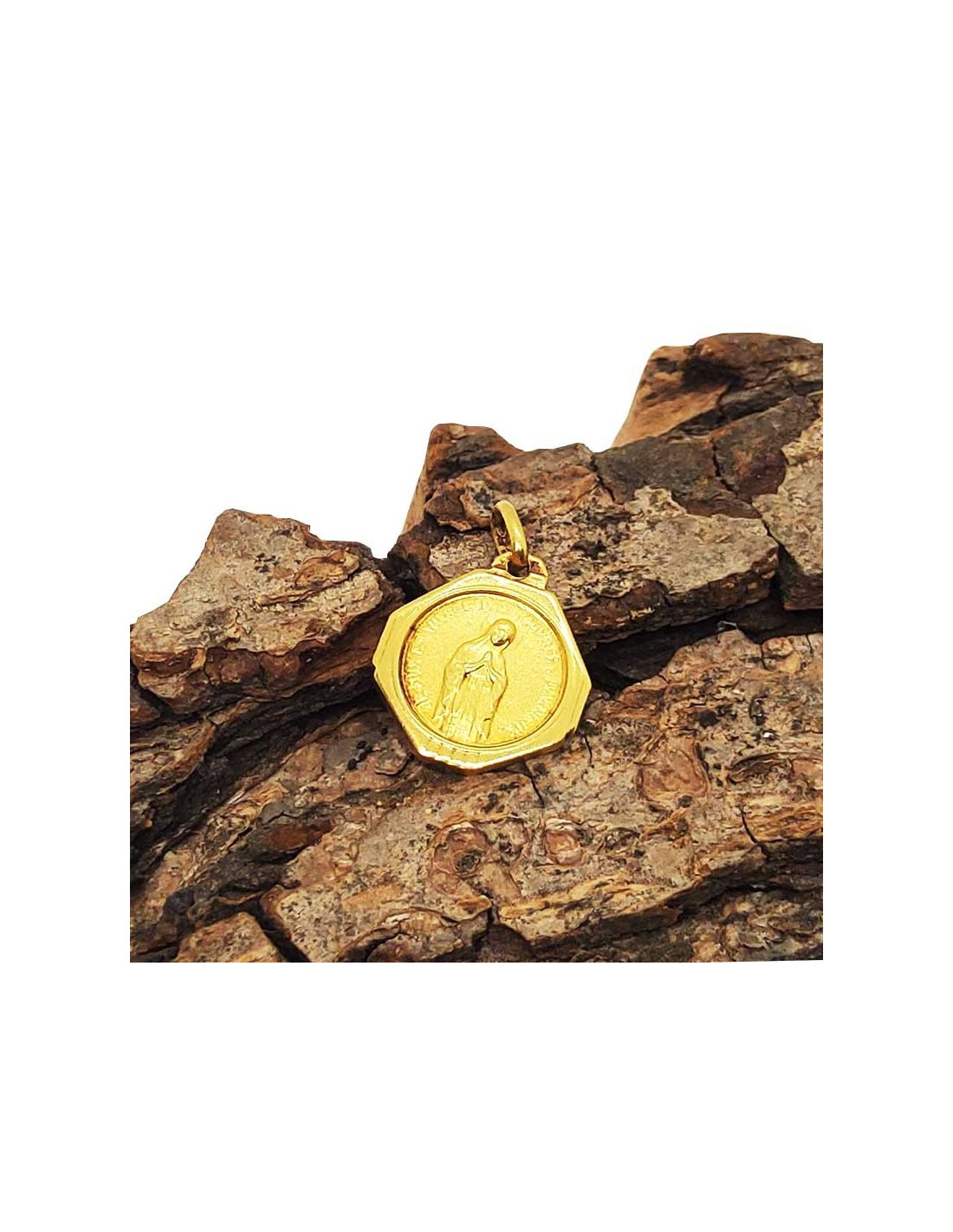 Medaille NotreDame de Banneux vergoldet