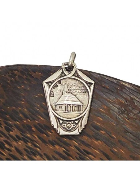 Medaglia Notre Dame de Banneux e Chapelle - metallo argentato