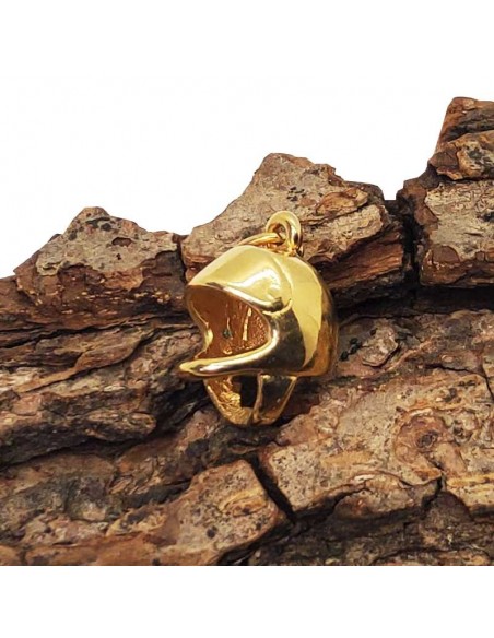 Gold-plated motorcycle helmet pendant