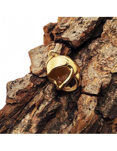 Gold-plated motorcycle helmet pendant