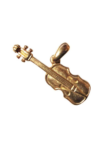Gold-plated violin pendant