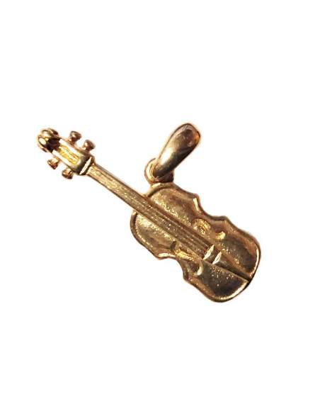 Gold-plated violin pendant