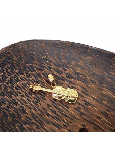 Pendentif violon métal doré