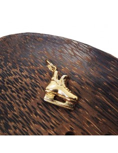 Pendentif patin à glace métal doré