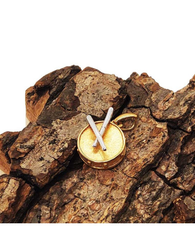 Pendentif batterie métal doré