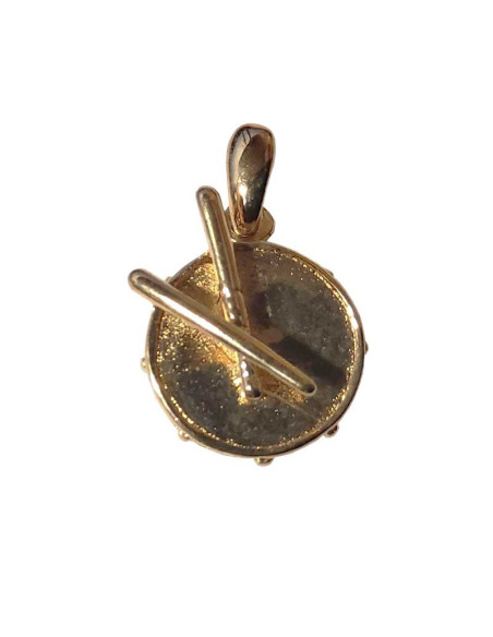 Pendentif batterie métal doré