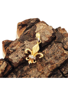 Gold-plated fleur-de-lis pendant
