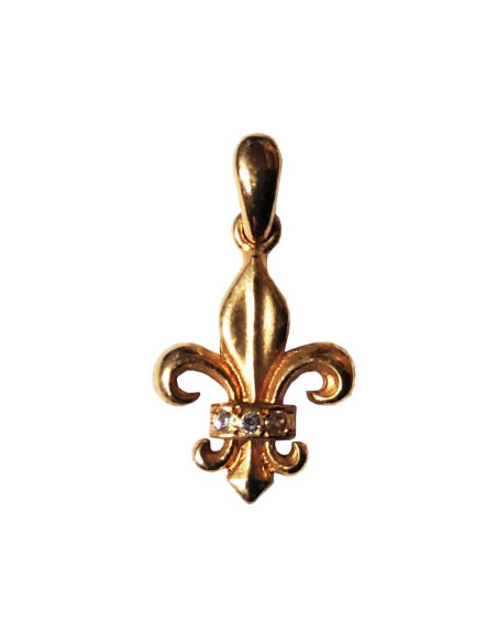 Colgante flor de lis dorado