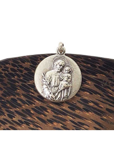 Round medal Saint Joseph metal