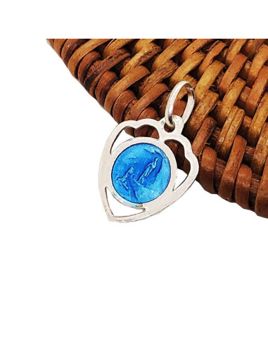 Hartvormige medaille van de Maagd Maria & Onze-Lieve-Vrouw van Lourdes