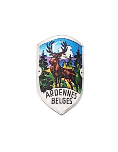 Badge plate for walking stick souvenir decoration - Ardennes Belges