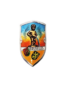 Placa insignia para decoración de recuerdo de bastón - Bruselas