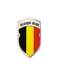 Plaque écusson pour  bâton de marche décoration souvenir - Drapeau belge