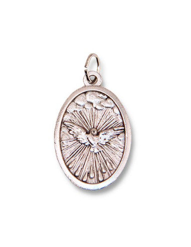 Holy Spirit and Holy Trinity oval medal